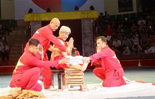 Võ sư Đào Trọng Cường: Biểu diễn võ thuật trong chương trình 