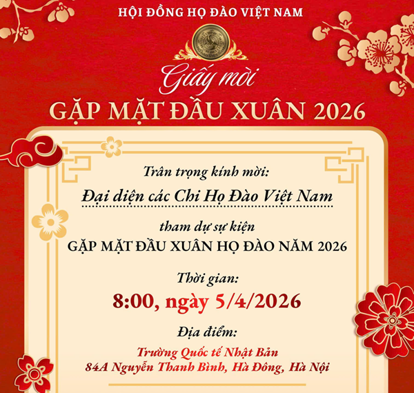 Kính gửi các Chi họ Đào trên toàn quốc